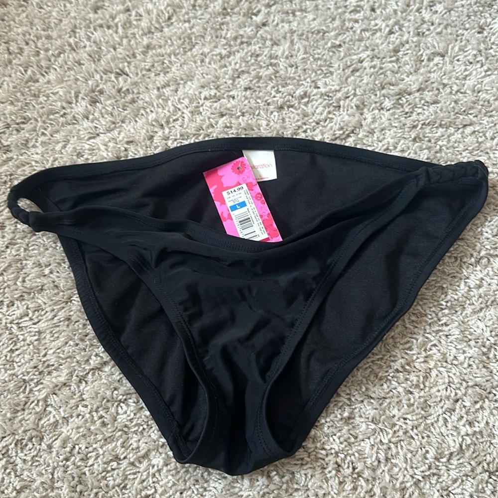 xhileration bikini bottoms size L black